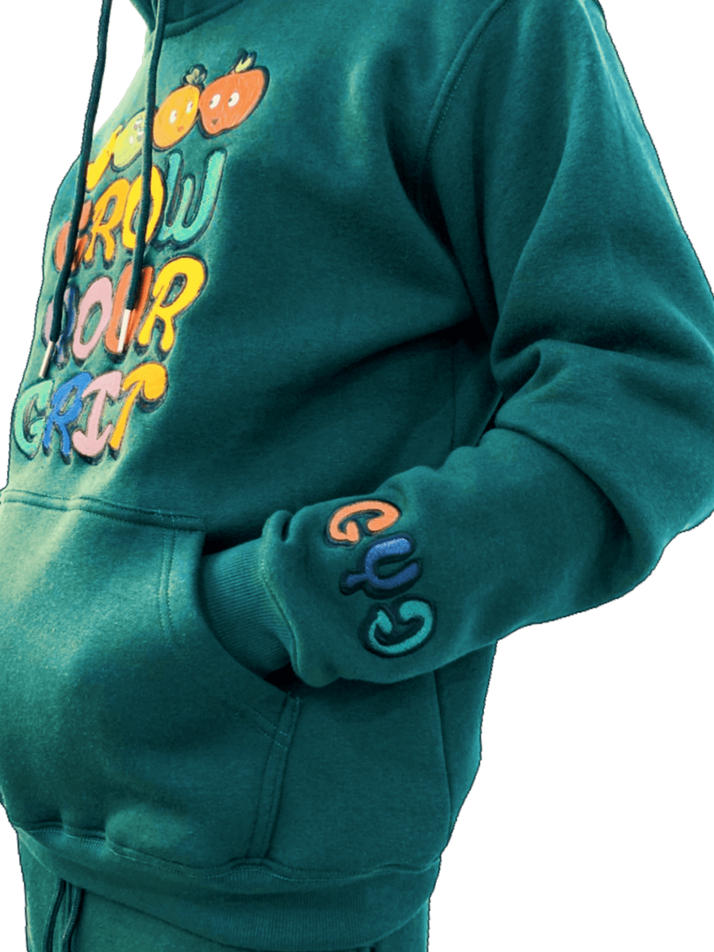 Grow Your Grit Sportswear fleece Emerald-Green hoodie