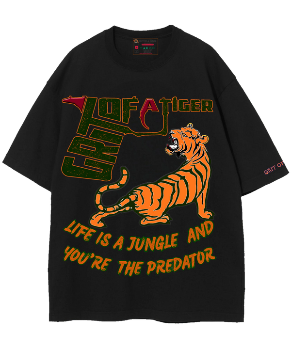 Predator Black T-Shirt – Streetwear Graphic Tee for Men & Women (Dark Aesthetic)