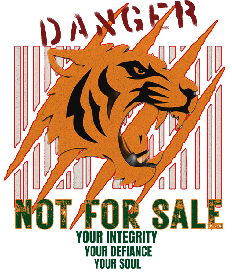 grit of a tiger not for sale graphic design