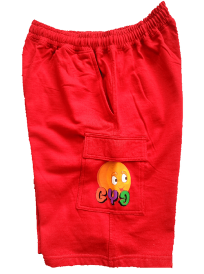 Grow Your Grit Red Cargo Shorts